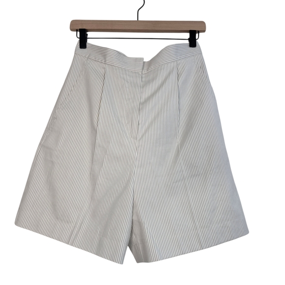 MaxMara Made in Italy Zampino pleated Pin Striped Long Shorts Bermuda Summer - Picture 3 of 8